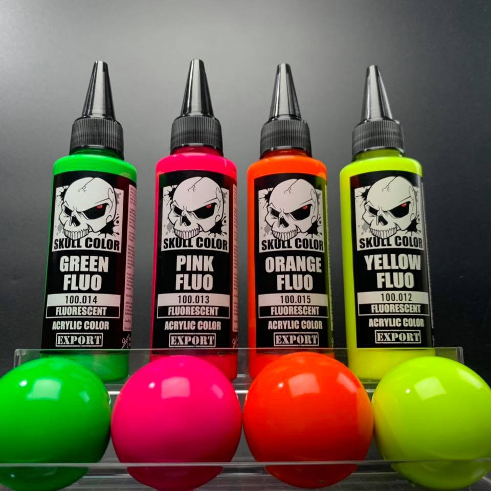 SKULL COLOR - FLUORESCENT COLOR - Màu Sơn Mô Hình Không Cần Pha
