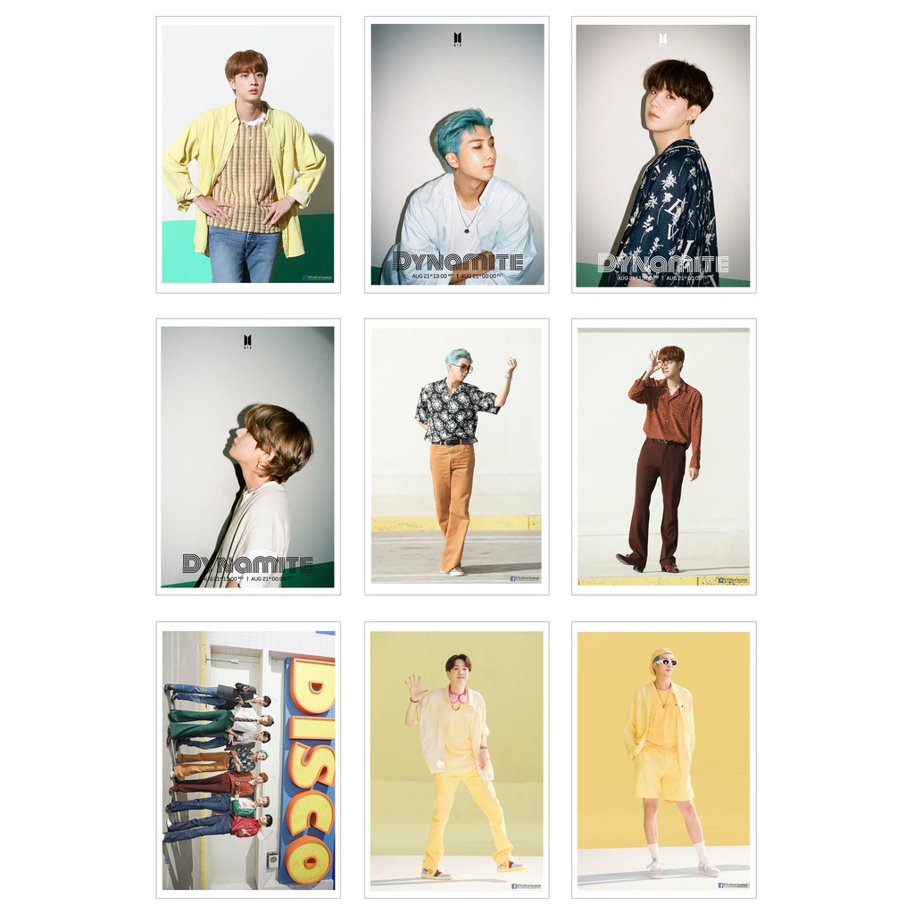 [Ép Lụa] Lomo Card BTS - Dynamite ( 45 ảnh)