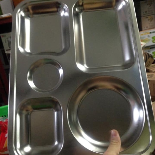 Khay đựng cơm inox