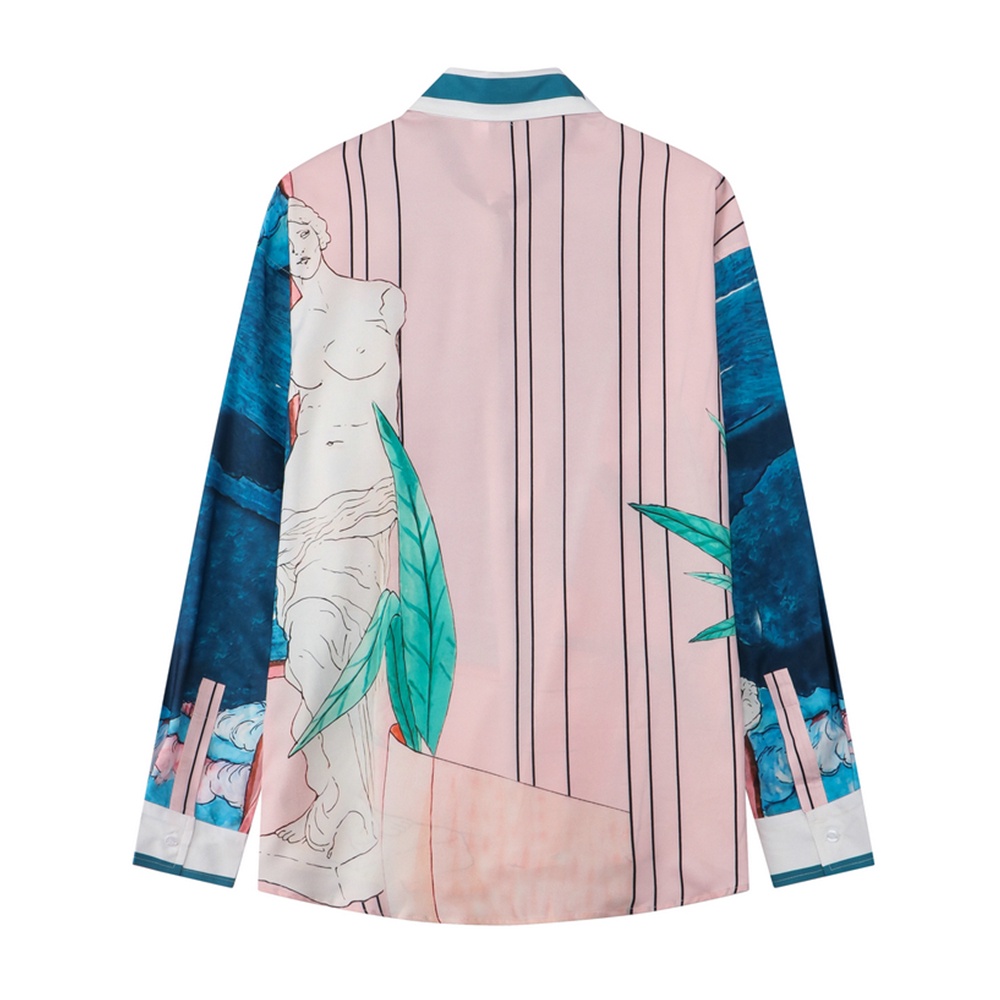 Áo Sơ Mi Tay Dài Cổ Bẻ In Biểu Tượng Tối Màu Thời Trang Mùa Thu Cho Nam Và Nữ