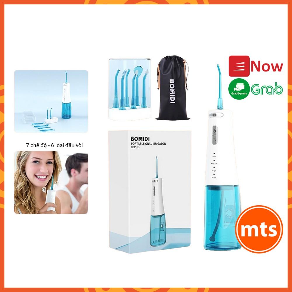 Máy tăm nước BOMIDI D3 PRO - máy tăm nước cầm tay ,xịt vệ sinh răng miệng , 7 chế độ - Minh Tín Shop