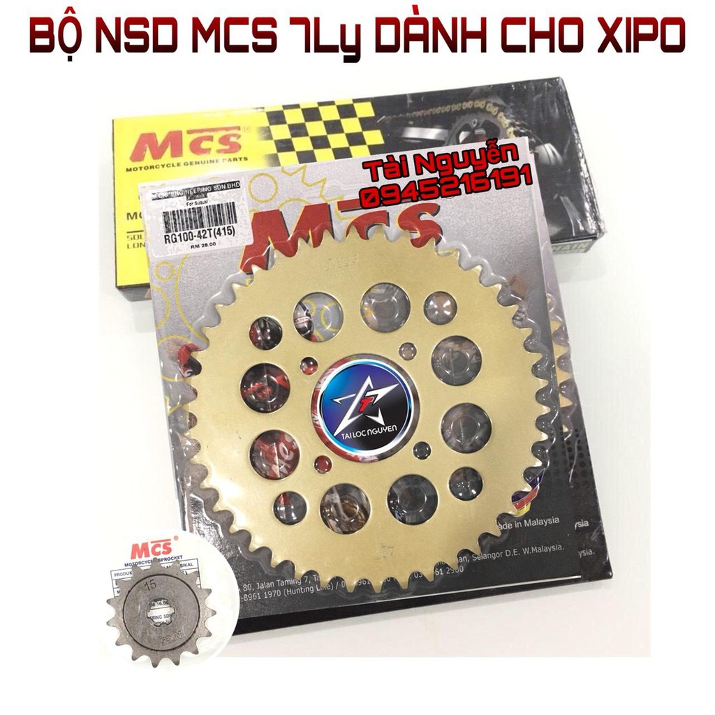 BỘ NHÔNG SÊN DĨA MCS 7LI DÀNH CHO XIPO