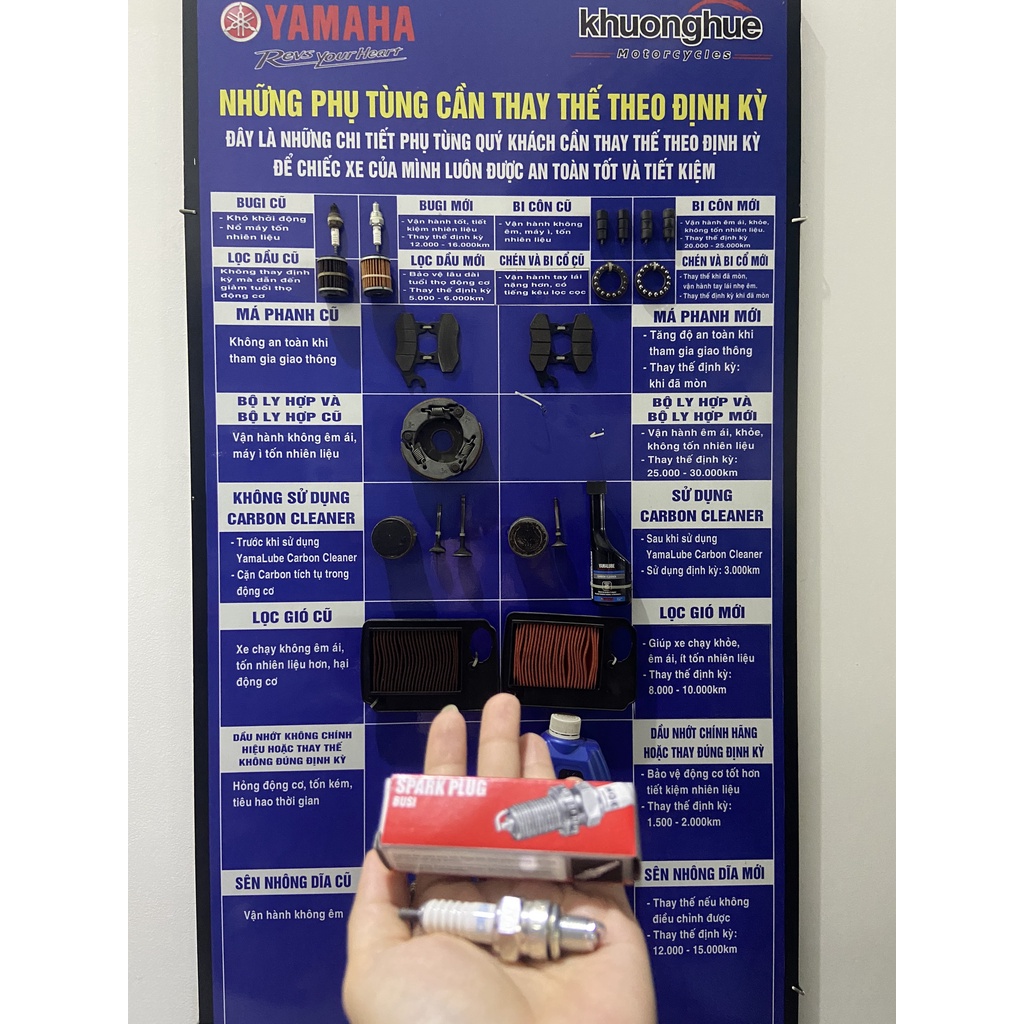 Bugi  Sirius Fi Jupiter Fi,Nozza..chính hãng Yamaha