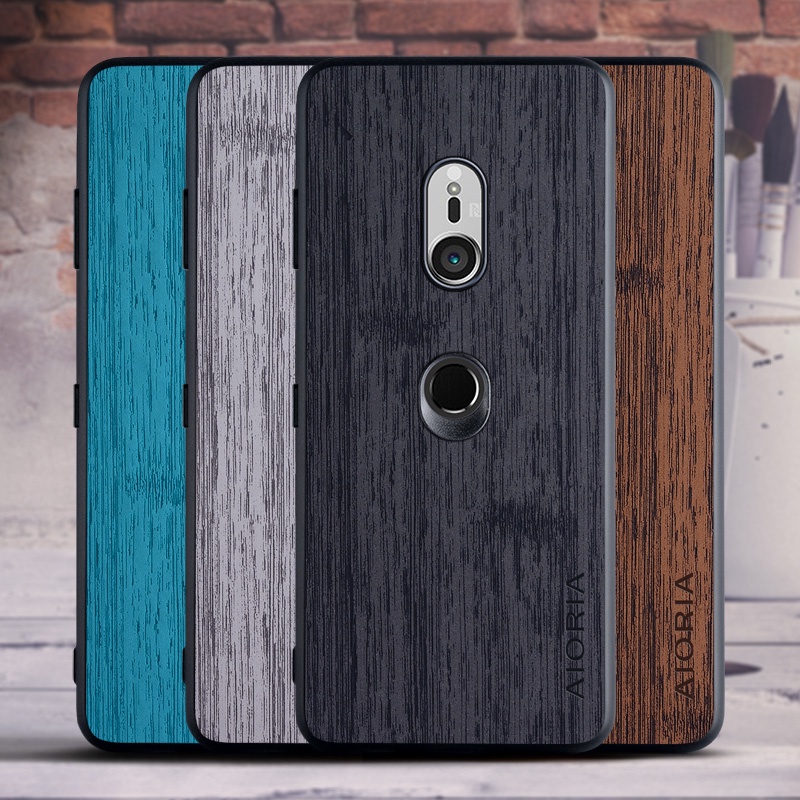 Ốp Lưng tpu Mềm Họa Tiết Giả Tre Độc Đáo Cho sony xperia xz3