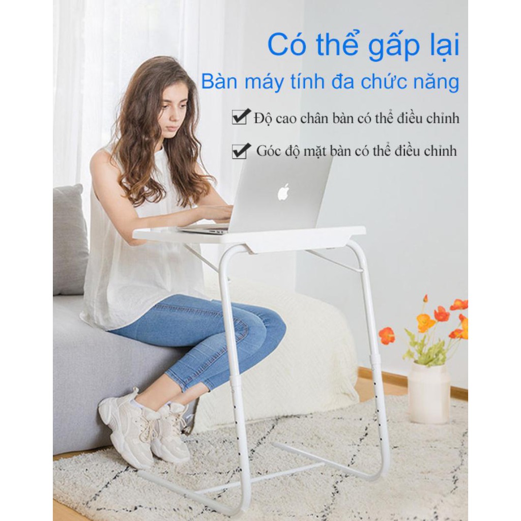 Bàn xếp gọn đa năng để laptop học tập White Flexible Style