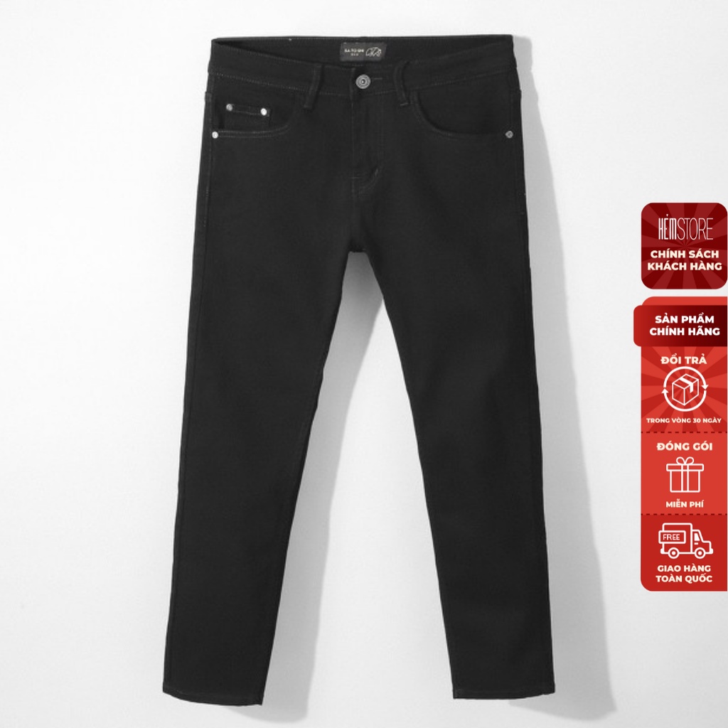 |Hẻm Store| Quần jean nam, quần bò nam Satoshi SAQJ23 form slimfit, phong cách trẻ trung màu đen - HÀNG MỚI VỀ