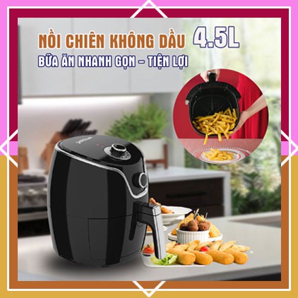 Nồi chiên không dầu Goldsun CQ2602 Dung tích 5.5L - Bản Cảm Ứng Không Logo nhưng vẫn cam kết bảo hành 1 năm