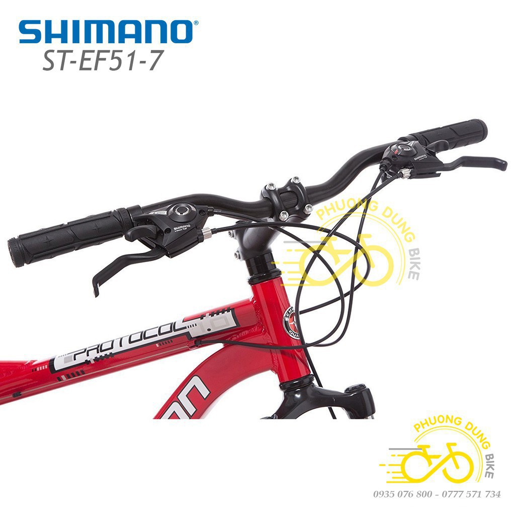 Tay đề xe đạp Shimano ST-EF51-7  3x7 Speed
