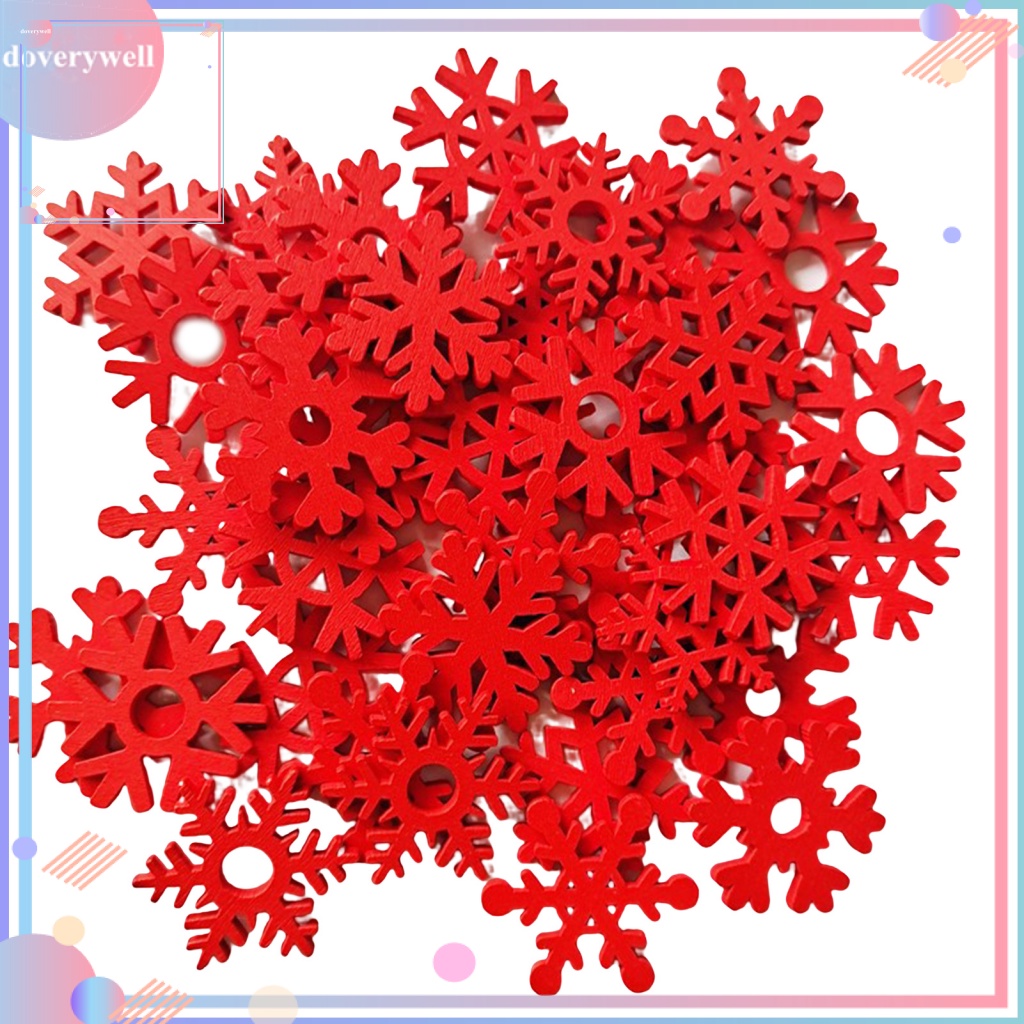 Set 50 Miếng Dán Hình Bông Tuyết Trang Trí Giáng Sinh