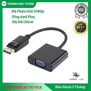 Cáp chuyển Display Port to VGA Adapter.SOTAKO CHÍNH HÃNG [FREE SHIP]