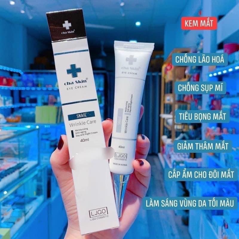 kem thâm mắt Kem Mắt Ốc Sên Cha Skin Snail Eye Cream kem tan bọng mắt giảm quầng thâm mắt kem dưỡng mắt chống thâm mắt