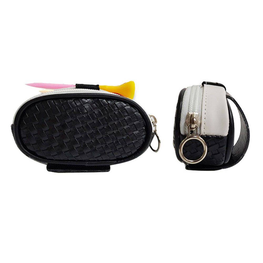 LANFY Durable Golf Ball Bag Zipper Golf Ball Container Golf Ball Pouch Portable Golf Accessories Sporting Goods PU Leather High Quality Storage Bag Golf Waist Holder Bag/Multicolor