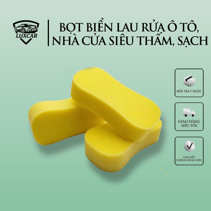 Bọt biển lau rửa xe ô tô, nhà cửa, siêu thấm, siêu sạch cao cấp LUXCAR