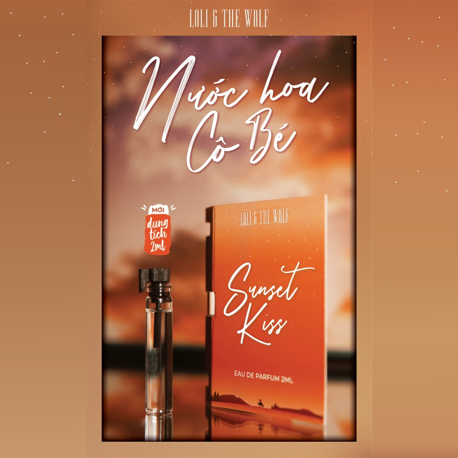 Nước hoa vùng kín nữ Sunset Kis chai 2ml nhỏ gọn tiện lợi - LOLI & THE WOLF | Thế Giới Skin Care