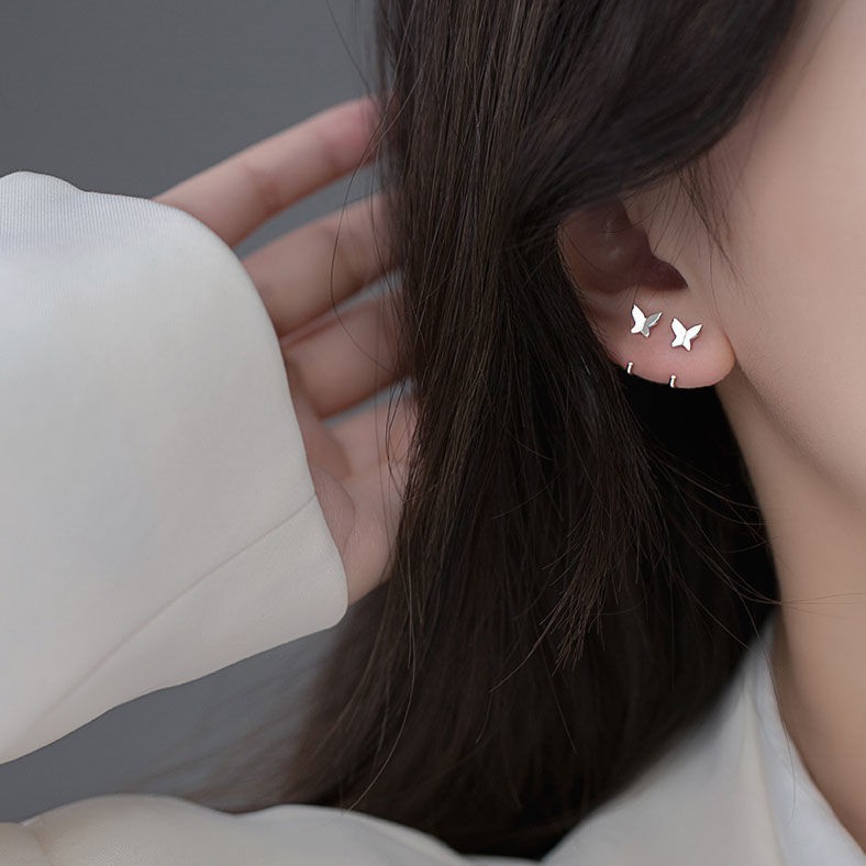 Bông tai nữ hàn quốc, khuyên tai hình cánh bướm BUTTERFLY