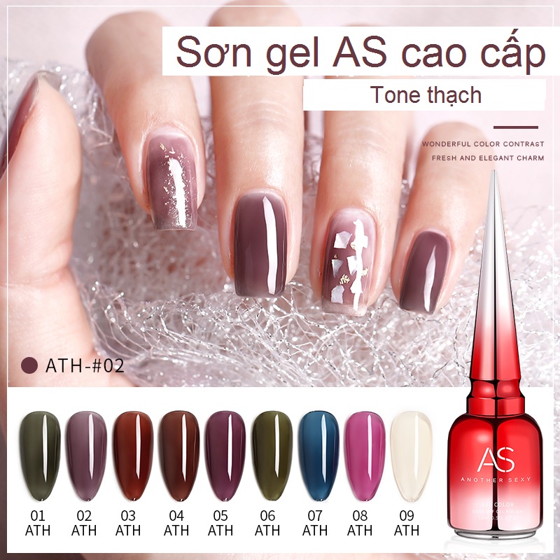 Sơn Gel AS RED | Mã  ATH | Màu Thạch Trong Suốt