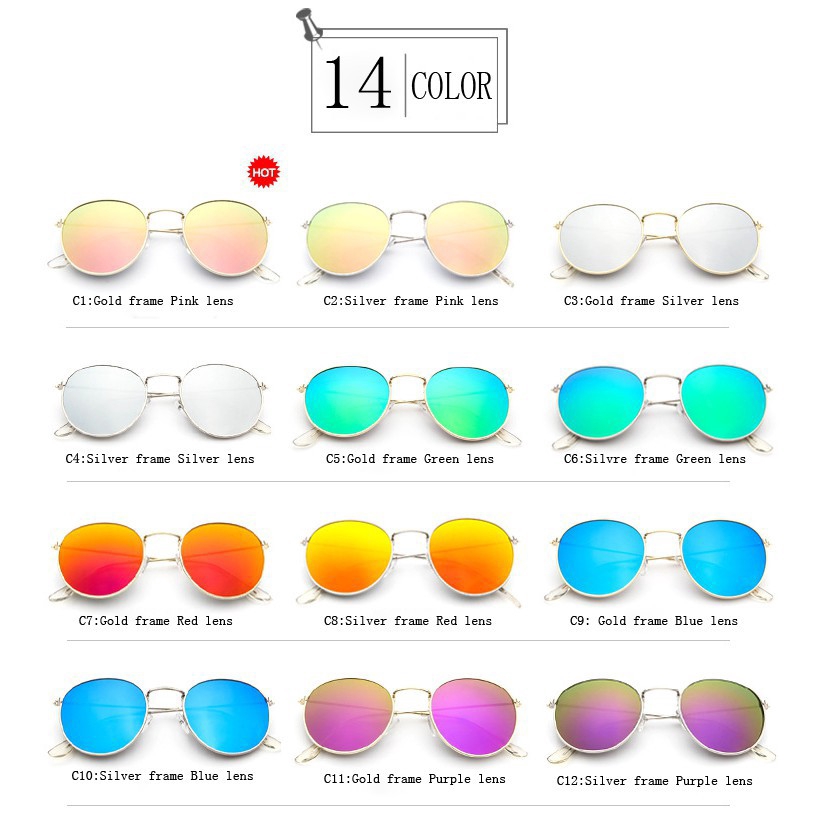 Kính mát gọng kim loại phong cách cá tính thời trang