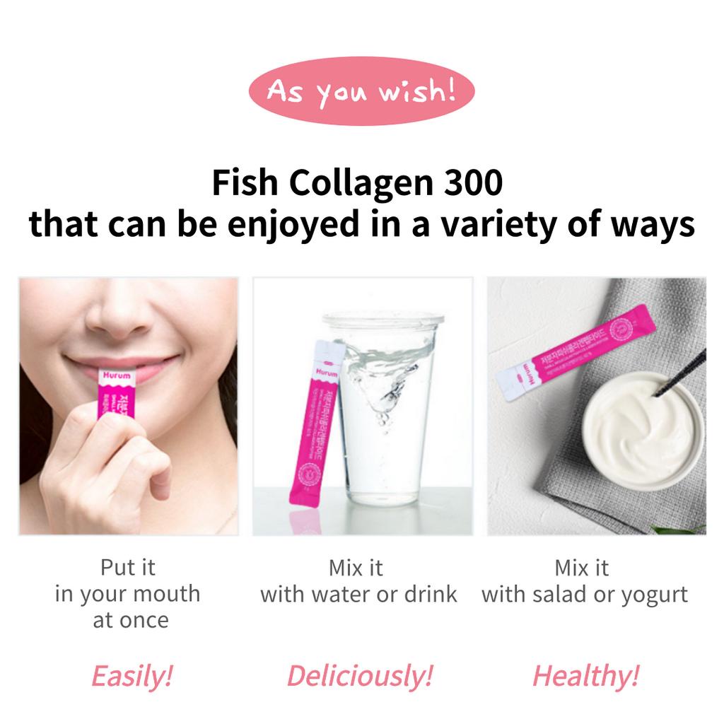 🇰🇷 HURUM_official⭐Collagen cá 1,200mg Peptide phân tử thấp 2g x 60sticksᅵinner beauty hương chanh PHÂN TỬ NHỎ