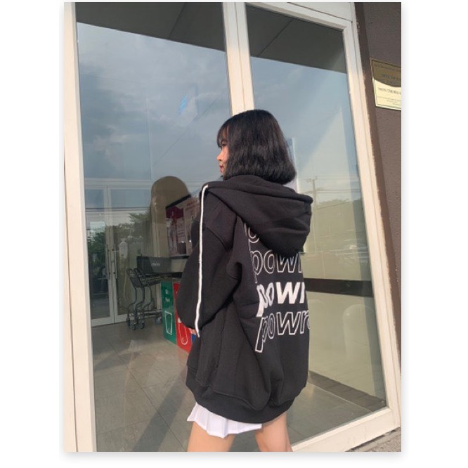 ÁO KHOÁC HOODIE NỮ POWR THỜI TRANG MỚI FOM  SIÊU TO