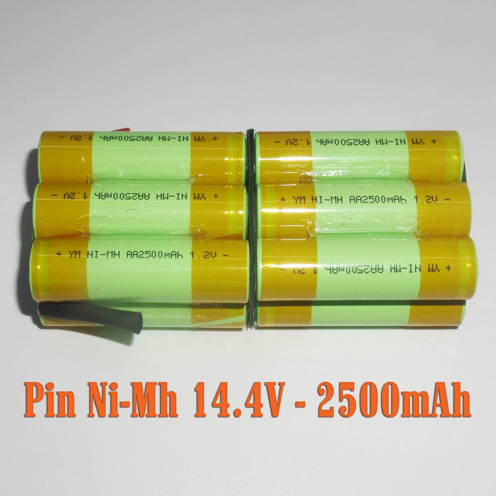 Pack Pin Ni-Mh 14.4V - 2500mAh - Dùng thay thế cho thiết bị điện tử, Robot hut bụi...