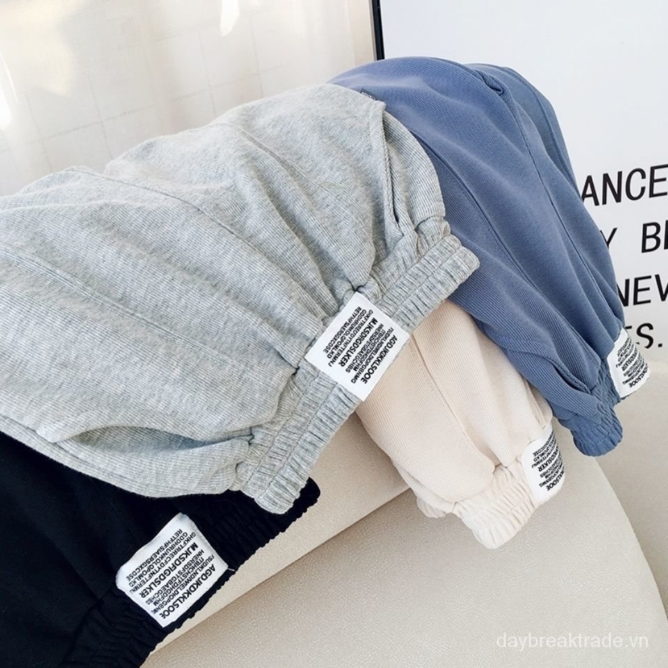 Quần dài thể thao ống rộng thời trang thu đông cho bé trai/ bé gái