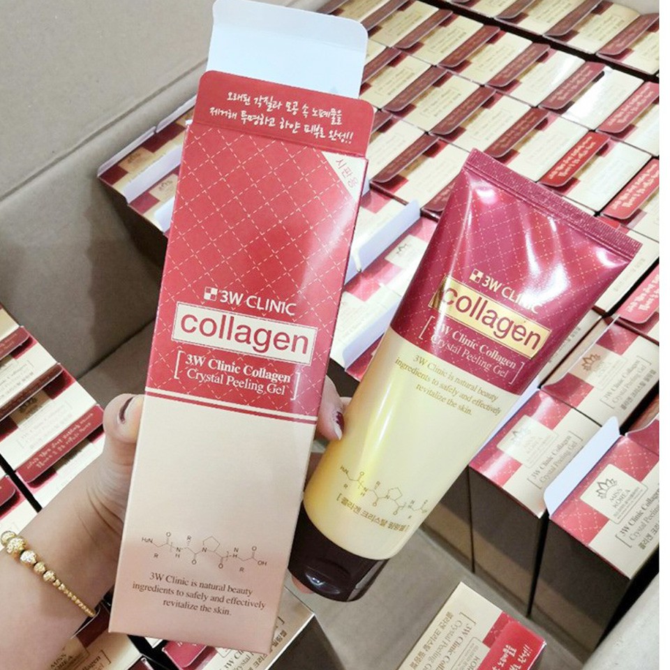 Gel tẩy tế bào chết 3W Clinic Collagen Crystal Peeling Gel 180ml Hàn Quốc | BigBuy360 - bigbuy360.vn