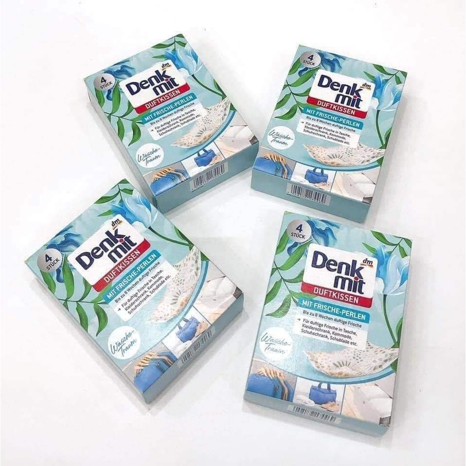 Túi thơm tủ quần áo DENKMIT,  hộp gồm 4 túi