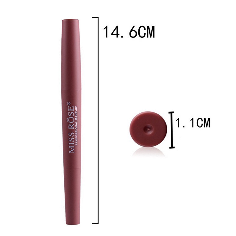 [Hàng mới về] Son môi lì kèm chì kẻ viền môi MISS ROSE 2 trong 1 lên màu đẹp cho nữ | BigBuy360 - bigbuy360.vn