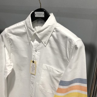 (3 MÀU) SƠ MI THOM BROWNE TRẮNG HOẠ TIẾT