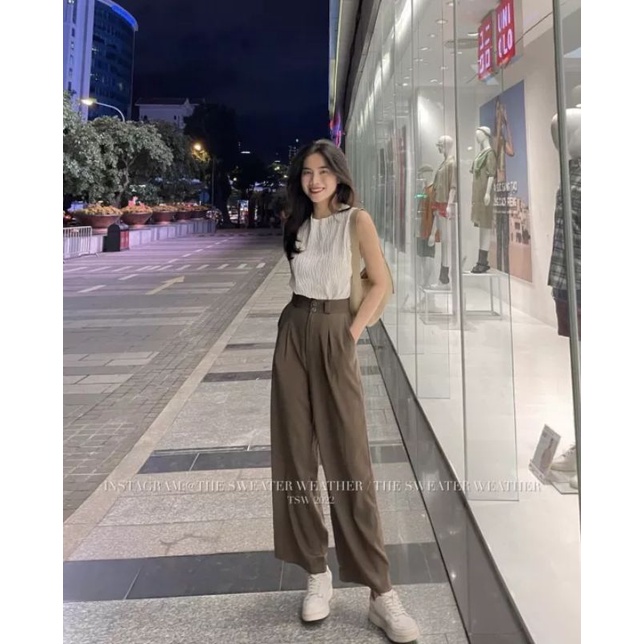 Áo thun sát nách vân lượn sóng xinh xắn