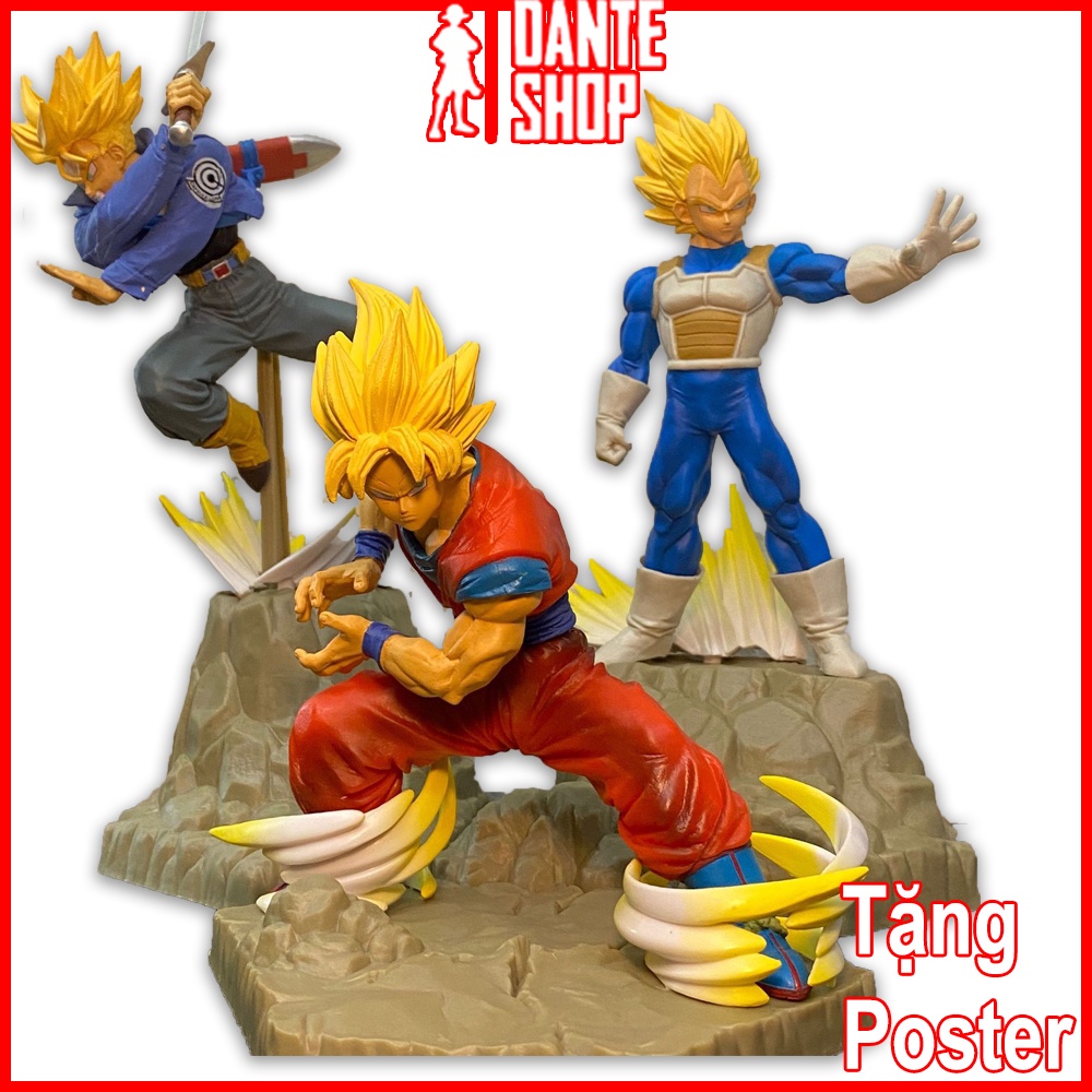 Mô Hình Figure Dragon Ball - Super Son Goku, Trunks Vegeta [Tặng Poster]