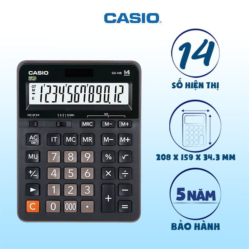 Máy tính Casio GX-14B chính hãng ành cho cửa hàng, văn phòng và shop bán hàng