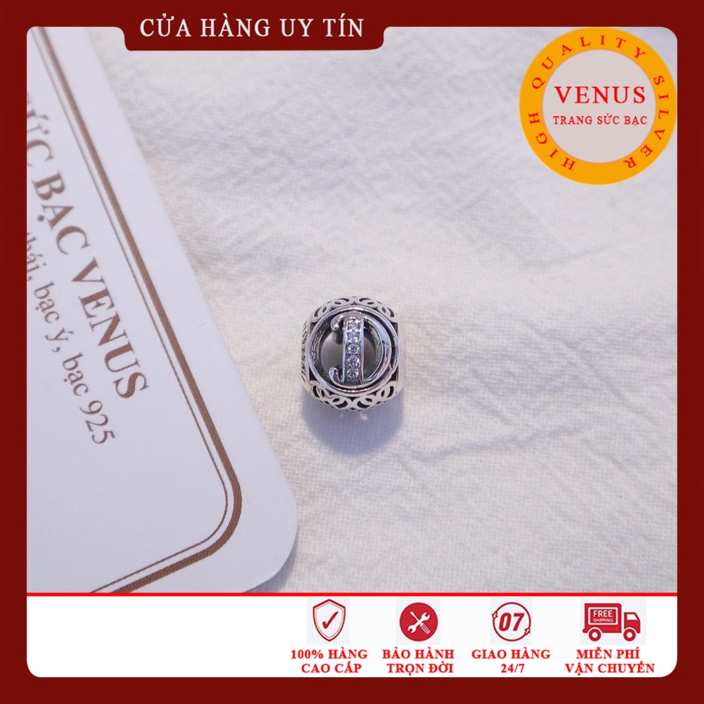 [Charm bạc 925 cao cấp] Charm chữ cái dạng Vintage- Mã sản phẩm VENUSCVI
