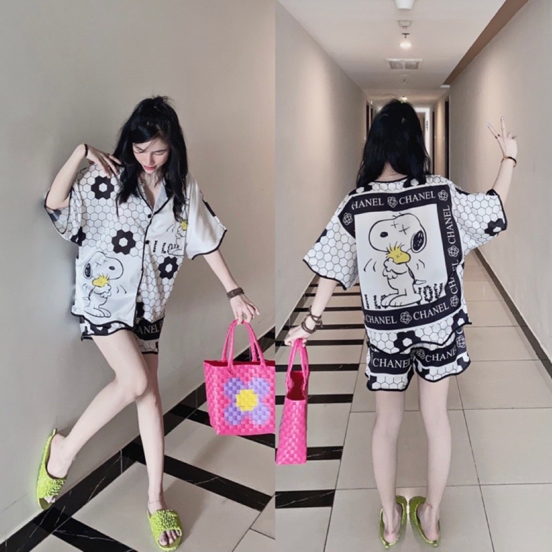 ĐỒ NGỦ - PYJAMA - ĐỒ MẶC NHÀ FORM CÁNH DƠI HỌA TIẾT HOẠT HÌNH | BigBuy360 - bigbuy360.vn