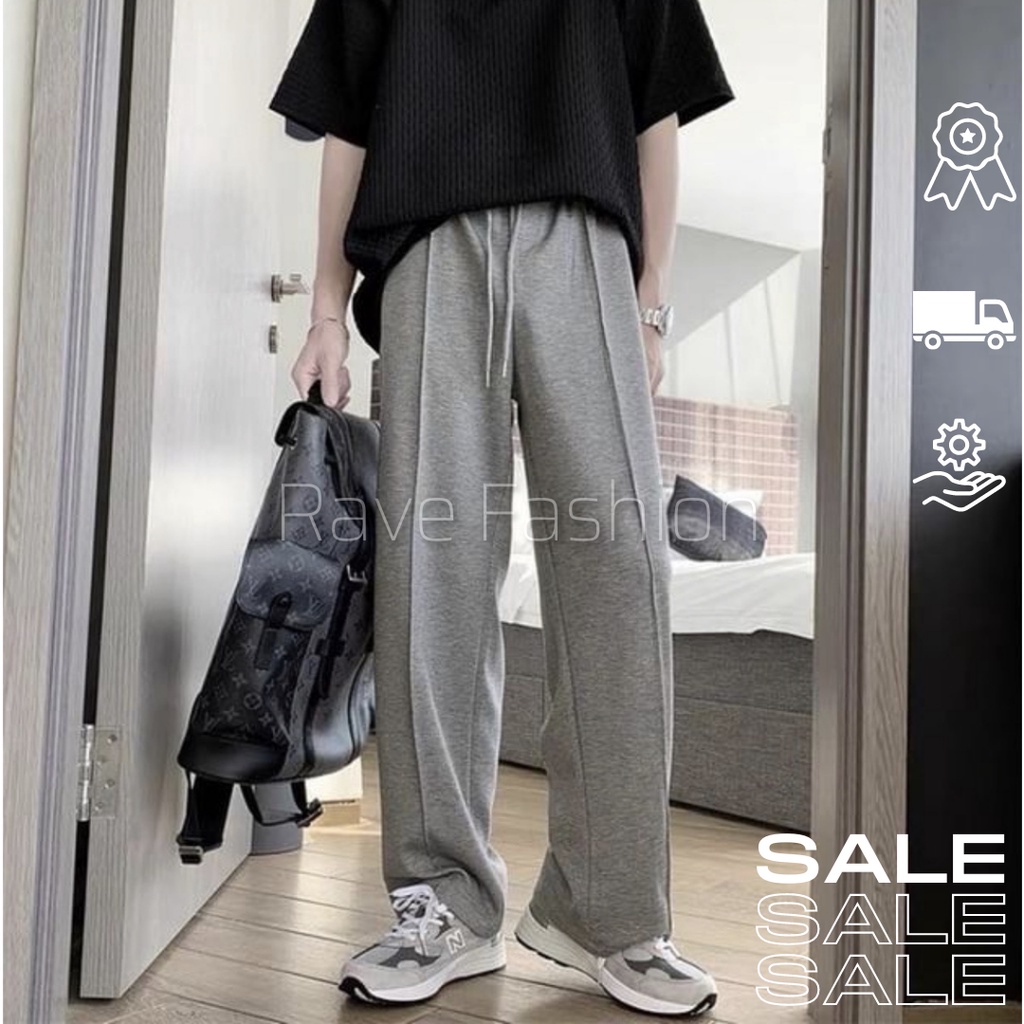 Xuông Trơn Basic⚡Phong cách Ulzzang Xám Đen Nam Nữ - Rave Fashion