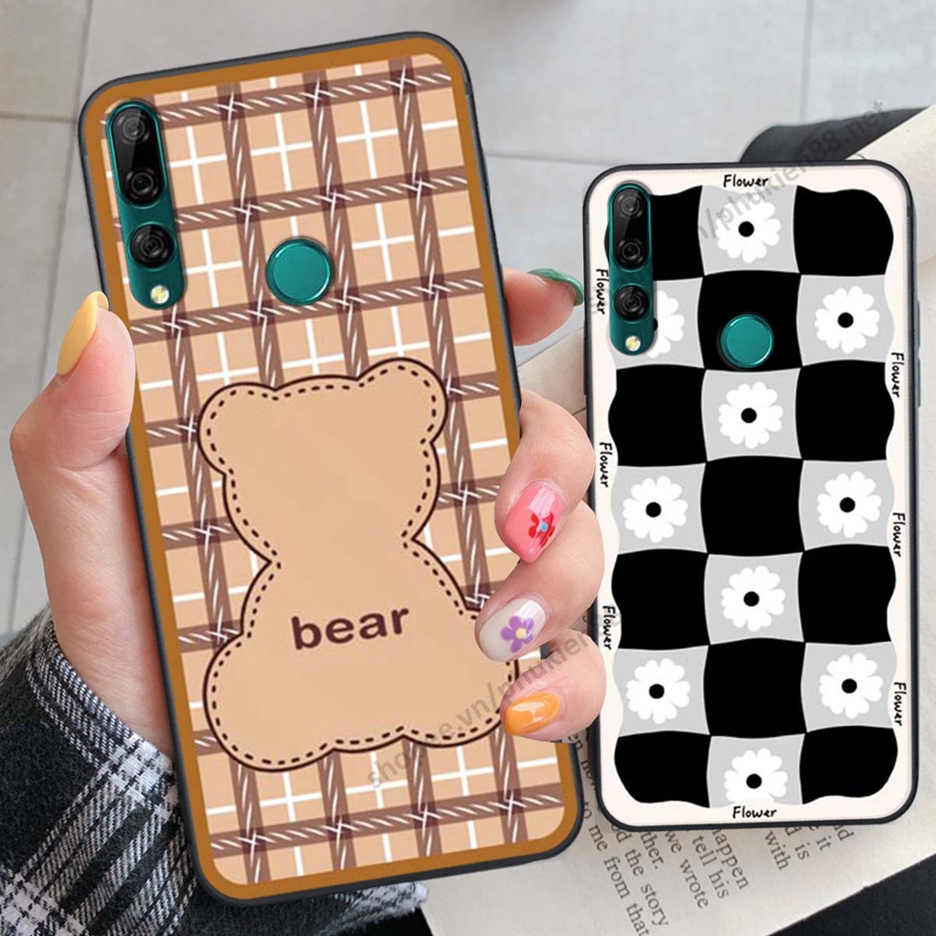Ốp lưng Huawei Y9 2019 / Y9 Prime 2019 ốp điện thoại LineBear, bé tóc xù, hoa siêu đẹp