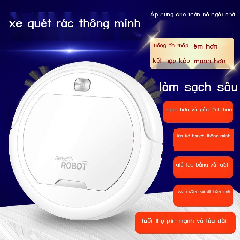 ☇◇♘Robot quét sạc hoàn toàn tự động im lặng lau nhà thông minh quét hút lau nhà máy hút bụi ba trong một