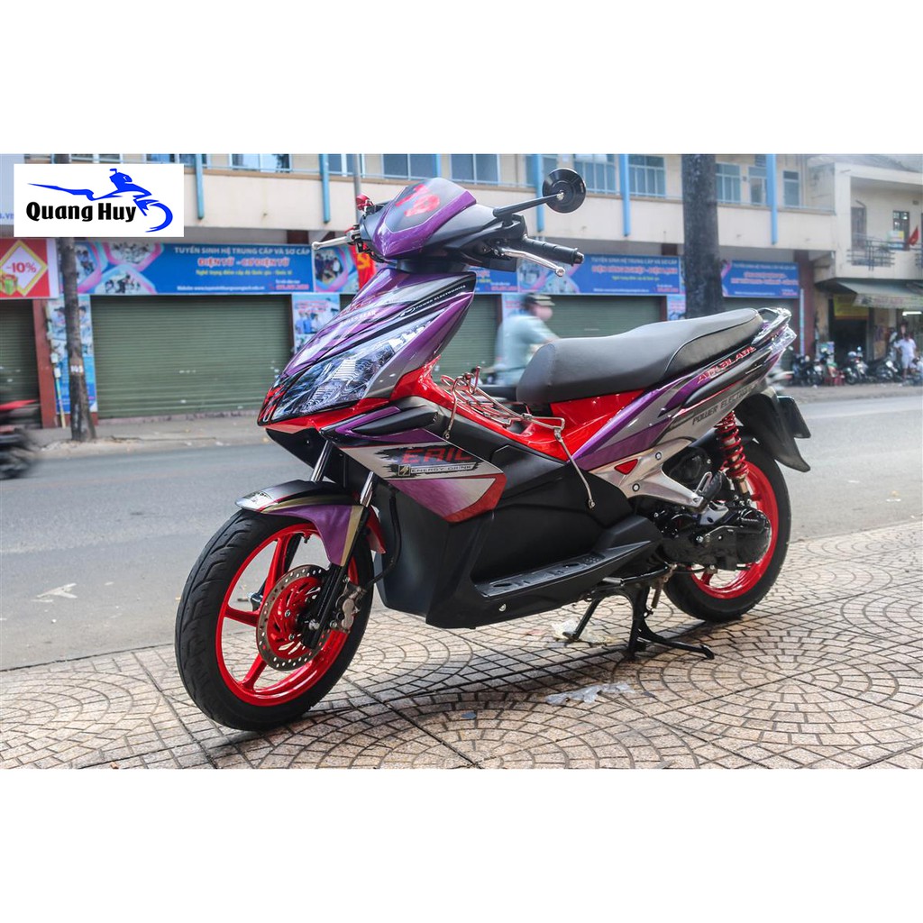 Tem trùm air blade thái tím đen, độ team trùm ab thái dán phủ dàn áo xe đen tím rẻ đẹp