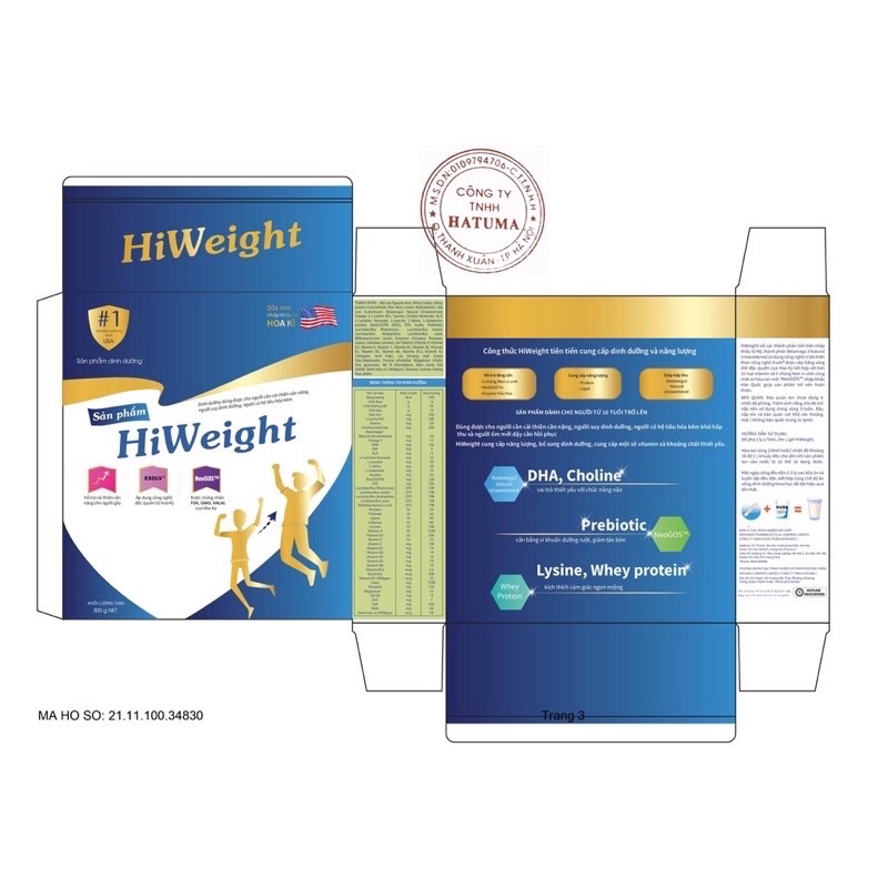 HiWeight – Sữa tăng cân số 1 Hoa Kỳ