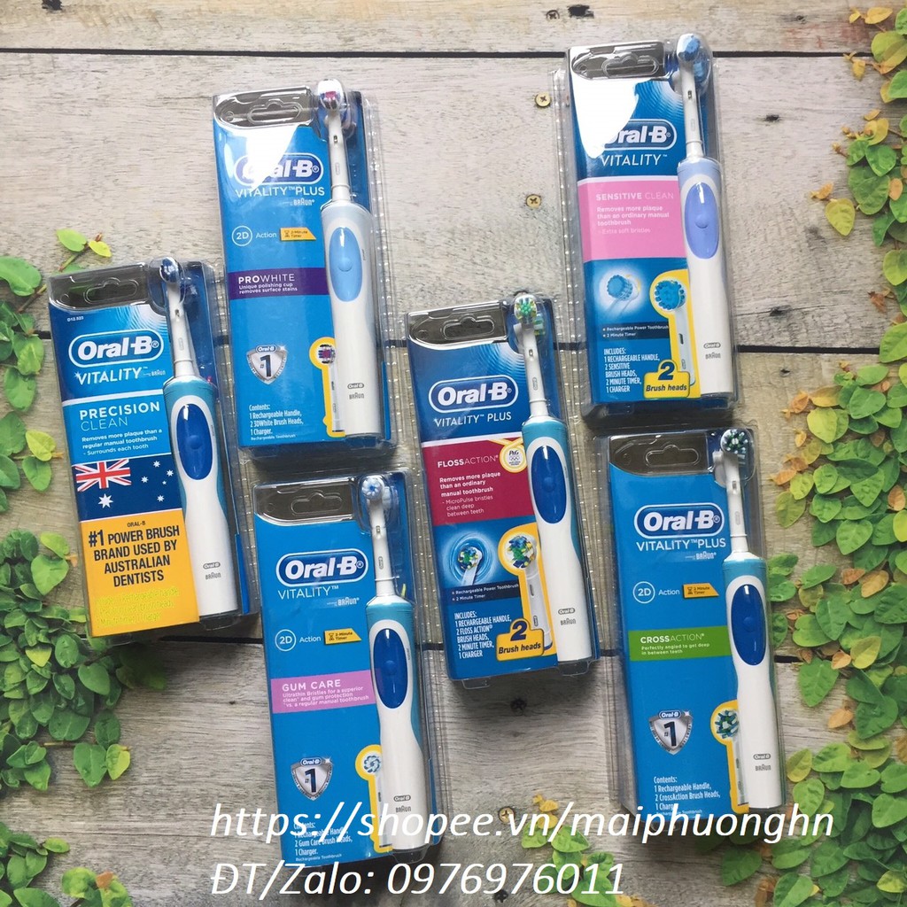 Bàn chải điện chính hãng Oral B đủ loại