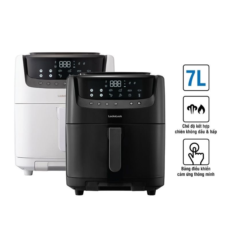 Nồi Chiên Không Dầu Kết Hợp Chức Năng Hấp Steam Air Lock&Lock EJF881 7L - Bảo hành 12 tháng chính hã