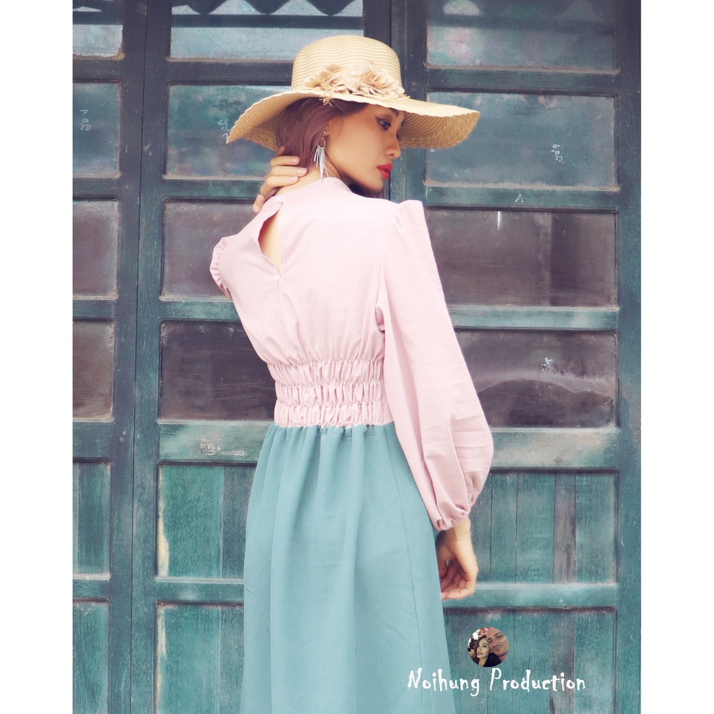 Đầm váy vintage ulzzang công chúa tiểu thư bánh bèo Bohemian boho dáng xòe dài quá gối công sở đi biển đẹp rẻ bigsize