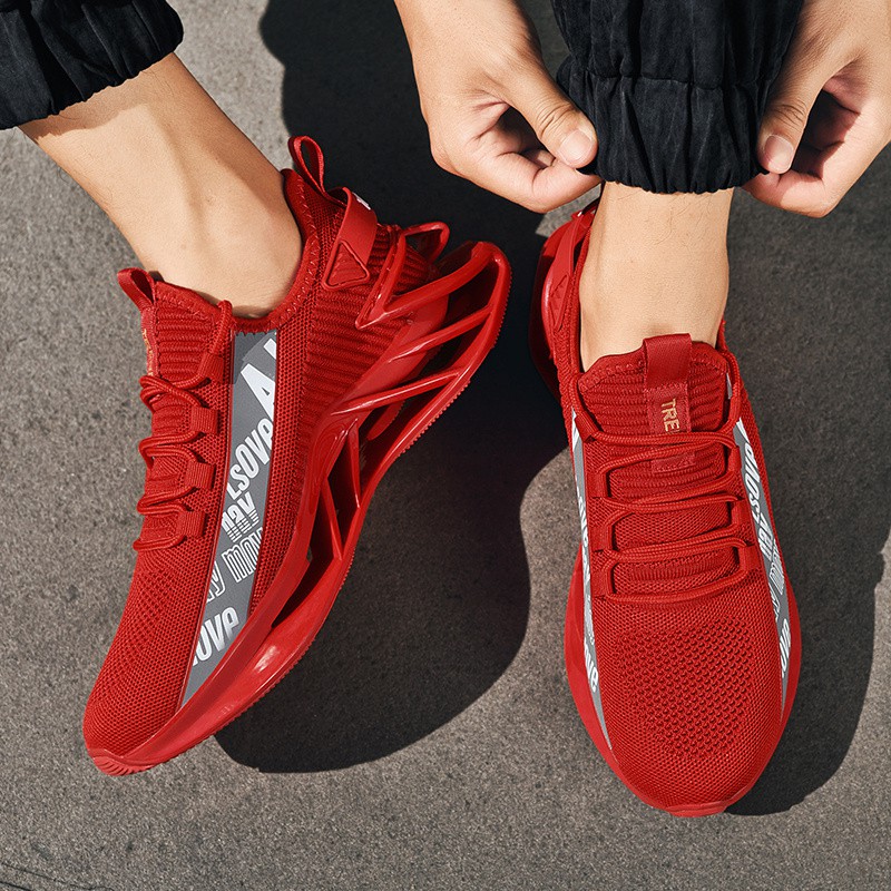 Giày Thể Thao Đế Dày Tăng Chiều Cao Phối Lưới Thoáng Khí Thời Trang Cho Nam Size 39-46