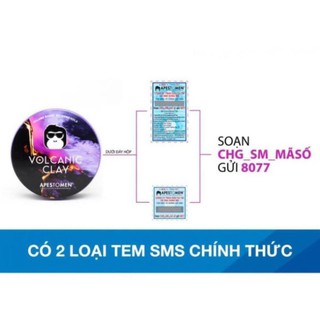 [Tem SMS]Sáp Vuốt Tóc Apestomen Volcanic Clay 2019 - Wax Volcanic Clay V4