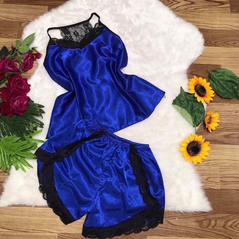 [Có size 68kg] Đồ bộ ngủ 2 dây phối ren lưng mã 376 | BigBuy360 - bigbuy360.vn