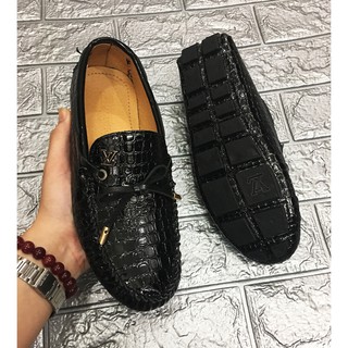 Giày lười LV vân cá sấu