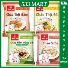 Cháo VIFON Thịt Gà/ Thịt Bằm/ Cháo sườn/ Cháo nấm đông cô Có Gói Thịt Thật 70g