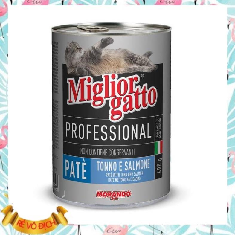 THỨC ĂN CHO MÈO Pate Miglior Gatto cho mèo mọi lứa tuổi 400g (nhập Ý Morando)