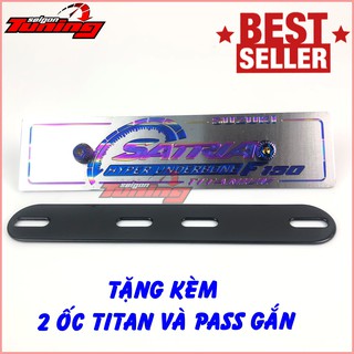 Bảng tên Satria Titanium cao cấp - tặng ốc Titan + pas SaigonTuning
