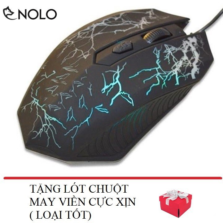 Chuột Chuyên Game USB Có Dây Led 7 Màu Chuẩn 1200DPI Tặng Lót Chuột